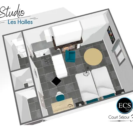 Le Les Halles - Confort - Parking - Arrivée Autonome *